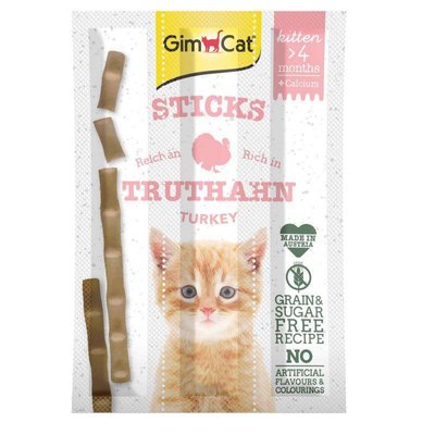GimCat Sticks Kitten - Палички для кошенят з Індичкою та Кальцієм G-420844/420929/420448 фото