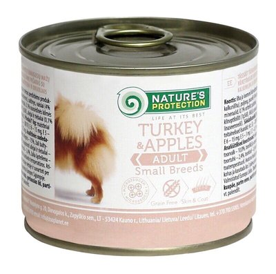 Nature's Protection Dog Adult Small Breed Turkey & Apples, 200г KIK24520 фото