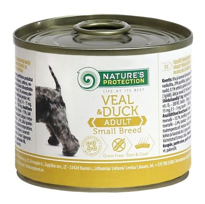 Nature's Protection Dog Adult Small Breed Veal & Duck, 200г KIK45095 фото