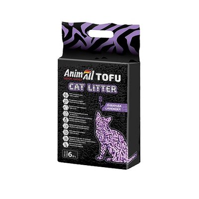 Наповнювач AnimAll Tofu соєвий з ароматом Лаванди, 2.6кг/6л 67 003 фото