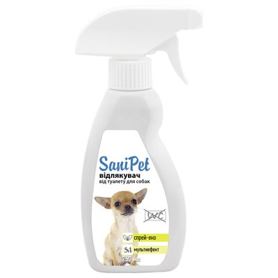 Спрей SaniPet - Відлякувач від туалету для собак, 250 мл PR240566 фото