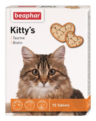Beaphar Kitty's Taurin та Biotin - вітаміни для дорослих котів по Штучно BAR12509_1 фото