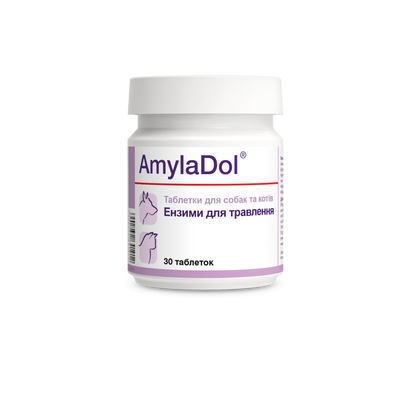 Вітаміни Dolfos AmylaDol Dog & Cat - для Підшлункової залози у собак та котів, 30 табл 928-30 фото