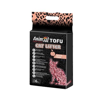 Наповнювач AnimAll Tofu соєвий, з ароматом Персика, 2.6кг/6л 67002 фото