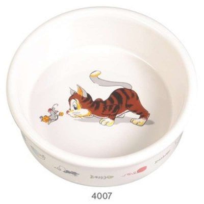 Trixie Cat - Миска керамічна з малюнком для котів, об'єм: 200мл TX-4007 фото