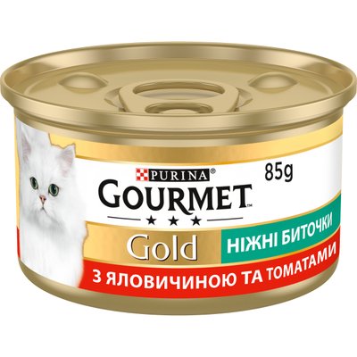 Gourmet Gold ніжні биточки з Яловичиною та Томатом, 85г 44247 фото
