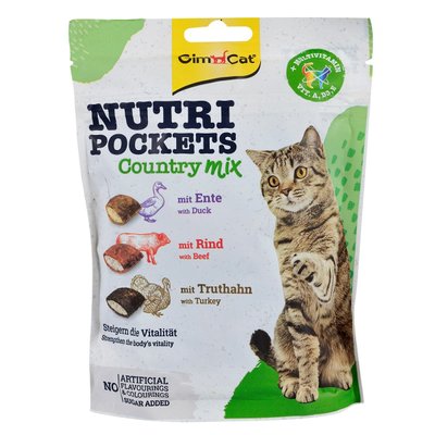 GimCat Nutri Pockets Country Mix - мікс м'ясних подушечок для котів G-419183/419275 фото