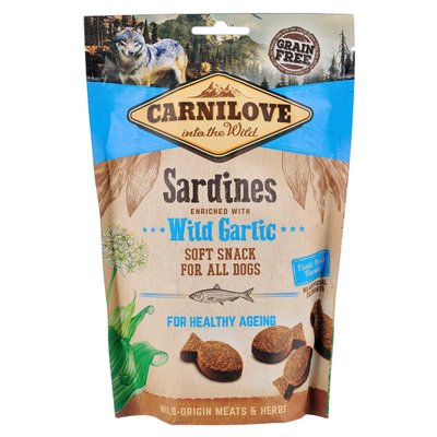 Carnilove Dog Soft Snack з Сардиною та диким Часником для собак, 200г 111371/8899 фото