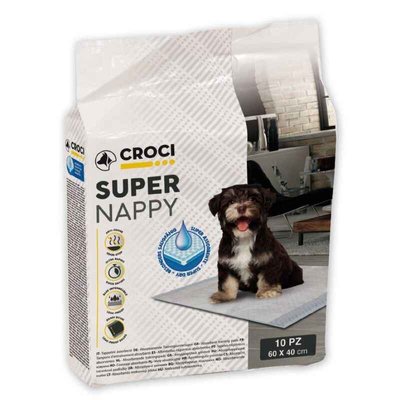 Croci Super Nappy - Одноразові гігієнічні пелюшки для собак та котів, 60*40см, 10шт C6028477 фото