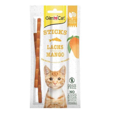 GimCat Superfood Duo-Sticks - Палички з Лососем та Манго для котів G-420943/420554 фото