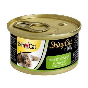 GimCat Shiny Cat Jelly консерви для котів з Куркою та Папаєю G-412948/413587 фото