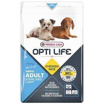Opti Life Dog Mini Sterilised Chicken & Rice, 2,5кг 311370 фото