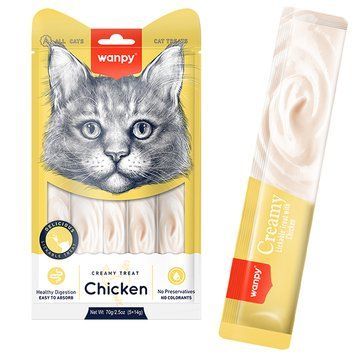 Wanpy Creamy Treat Chicken - рідкі ласощі з Куркою для котів RAC-49 фото