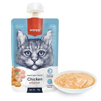 Wanpy Cat Tasty Paste Chicken & Carrot - Крем-пюре з Куркою для котів, 90г RAС-38 фото