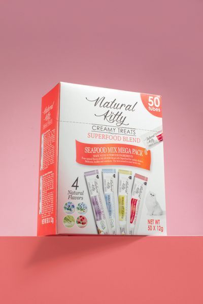 Natural Kitty Creamy Treat Mega Pack - Ассорті Рибних снеків по Штучно SNK231101 фото
