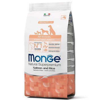 Monge Speciality Line Puppy & Junior All Breeds Salmon and Rice 70011266 фото