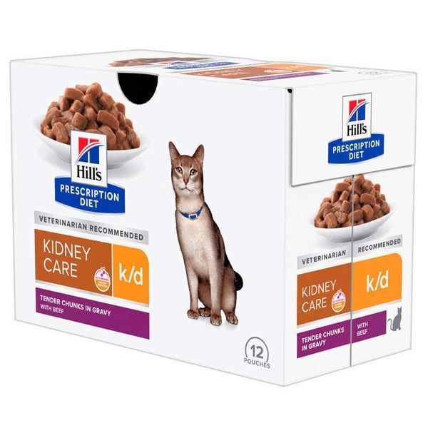 Hill's Wet PD Feline K/D Beef - Захворювання нирок, ниркова недостатність, 85г 605666 фото