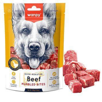 Wanpy Dog Snack Beef Bites - кубики з мармурової Яловичини для собак MA-15S фото