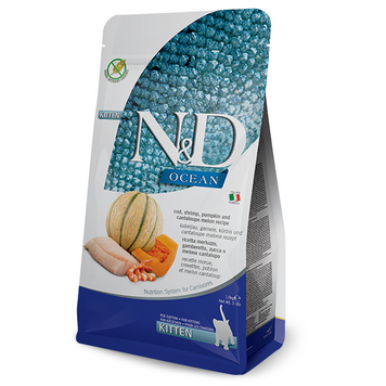 Farmina N&D Kitten Grain Free Ocean Cod, Shrimp and Pumpkin, 0,3кг 175583 фото