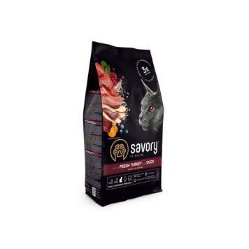 Savory Adult Cat Steril Fresh Turkey & Duck, 0,4кг 31584 фото