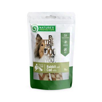 Nature's Protection Dog Snack Rabbit And Cod Rolls, 75г SNK46095 фото