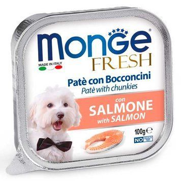MonGe Fresh Dog with Salmon Cans, 100г 70013086 фото