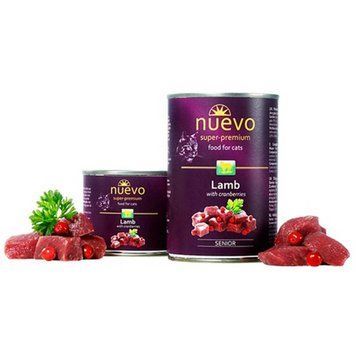 Nuevo Cat Senior Lamb & Cranberries Cans - рублене м'ясо Ягня та Журавлини для котів, 200г 95116     (223) фото
