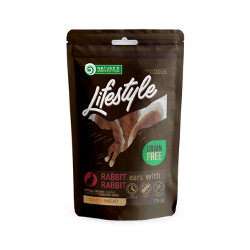 Nature's Protection Lifestyle Dog Snack Dried Rabbit Ears With Rabbit, 75г SNK46140 фото