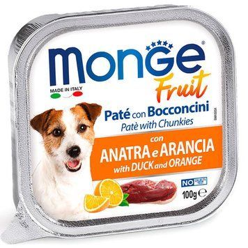 MonGe Fruit Dog with Duck and Orange Cans, 100г 70013239 фото