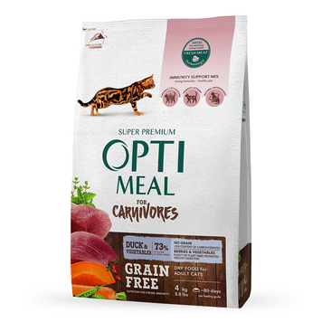 Optimeal Cat Adult Grain Free with Duck & Vegetables, 0,3кг 90592 фото