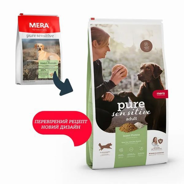 Корм Mera Pure Sensitive Insect Protein 1 кг &ndash; склад, поживна цінність і переваги білка комах. Замовляйте з доставкою по Україні!