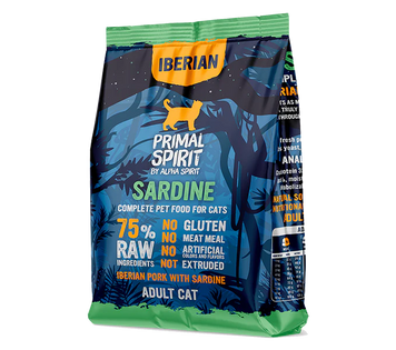 Купуй сухий корм Primal Spirit Cat Iberian Sardine 1 кг &mdash; натуральне харчування для котів з сардиною!