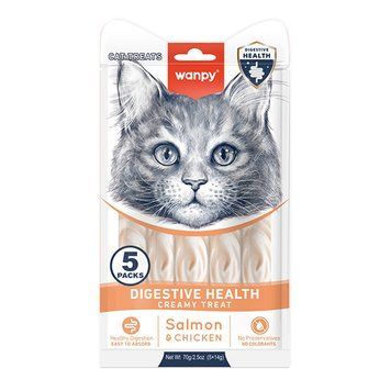 Wanpy Creamy Treat Digestive Health Salmon & Chicken - рідкі ласощі з Лососем та Куркою, 5*14г RAC-72 фото