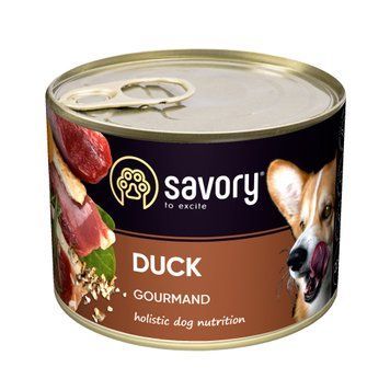 Savory Dog Duck Cans, 200г 30464 фото