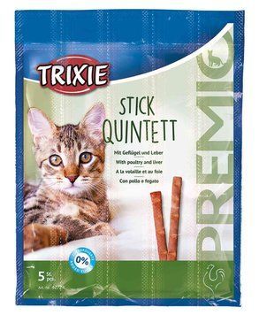 Trixie Premio Stick Quintett - Палички з Птицею та Печінкою для котів TX-42724 фото