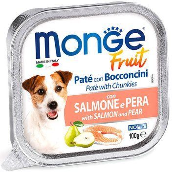 MonGe Fruit Dog with Salmon and Pear, 100г 70013246 фото