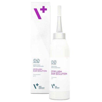 Vet Expert Otiflush Ear Solution - Лосьйон для очищення вух собак і котів, 125мл, вигляд упаковки