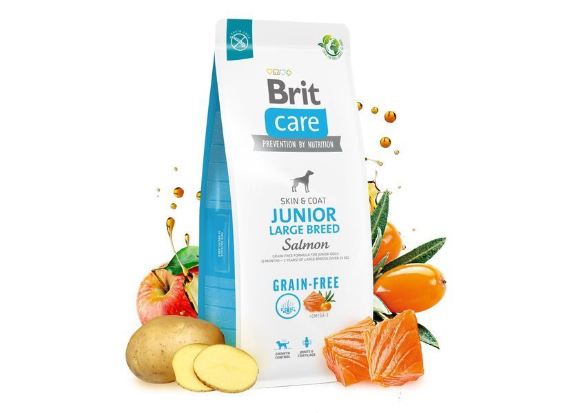 Brit Care Grain Free Junior Large Breed Salmon, 12кг 172201 фото