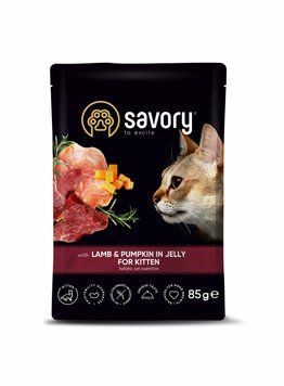 Savory Kitten Pouch with Lamb & Pumpkin in Jelly, 85г 20086 фото