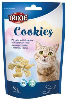 Trixie Cookies Печиво з Лососем та кошачою М'ятою для котів, 50г TX-42743 фото