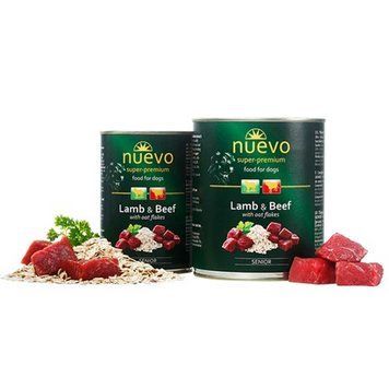 Nuevo Dog Senior Lamb & Beef Cans - рублене м'ясо Ягня та Яловичини для собак похилого віку, 400г 95016     (411) фото