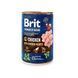 Brit Premium by Nature Dog Chicken an Chicken hearts Cans, 400г 100405/8522 фото 1