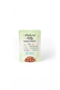 Natural Kitty Chunk Chicken, Tuna & Chicken Liver in Gravy, 85г NKS240805 фото