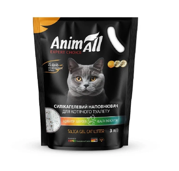 AnimAll з pH-індикатором - Силікагелевий наповнювач для котів, 3л 184647 фото