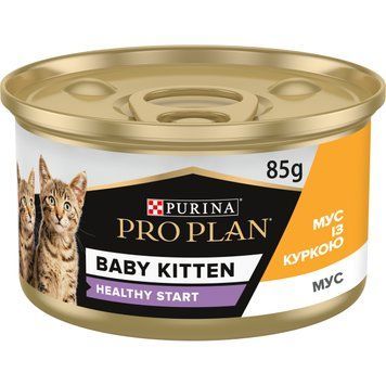 Pro Plan Baby Kitten Healthy Start Chicken Cans - Мус з Куркою для кошенят, 85г 67371 фото