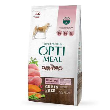 Optimeal Dog Adult Grain Free Turkey & Vegetables, 1,5кг 90590 фото