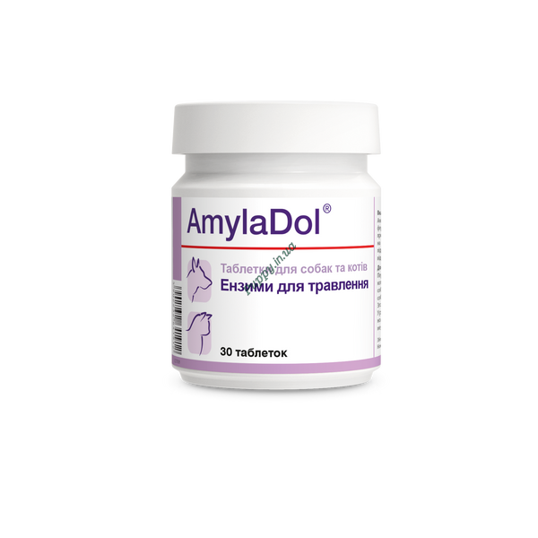 Вітаміни Dolfos AmylaDol Dog & Cat - для Підшлункової залози у собак та котів, 30 табл 928-30 фото