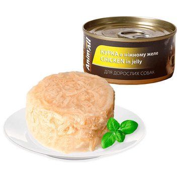 AnimAll Dog Chicken Jelly Cans &mdash; кусочки Курицы в желе для собак, 85г 168304 фото