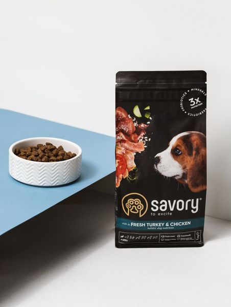 Savory Puppy Fresh Turkey & Chicken, 1кг 30280 фото