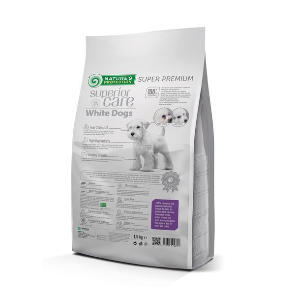 Nature's Protection Superior Care White Dogs Grain Free Junior All Breeds, 1,5кг NPSC45671 фото